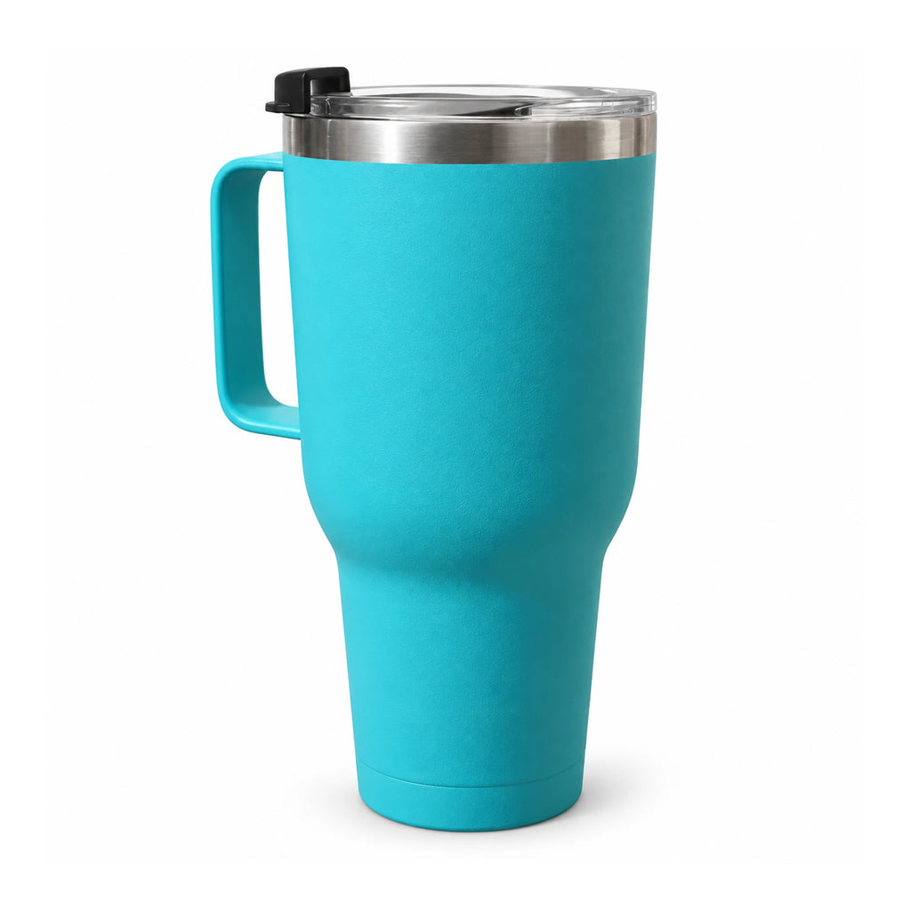 Turquoise Travel Tumbler with Handle